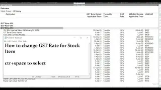GST Rate Setup in Tally Prime | How to change GST Percentage details of stock item in Tally Prime