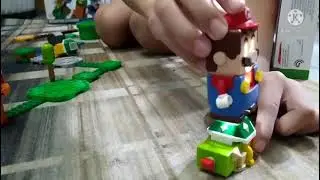 Playing our Lego Mario