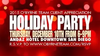 2015 O&rsquo;Byrne Team Holiday Party Promo