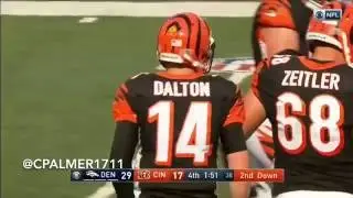Andy Dalton vs Broncos week 3 2016 206 YD's Passing 40 YD's rushing