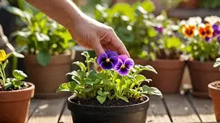 Easy PANSY Flower Planting Tips For Beginners//প্যানসি ফুলের চারা টবে লাগানোর সহজ উপায়