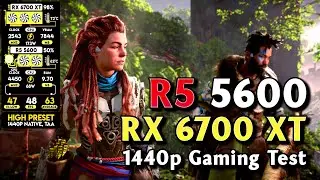 Ryzen 5 5600 + RX 6700 XT - 1440p Gaming Test in 2024