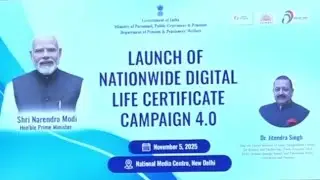 Sh. Bhuvnesh Kumar, CEO UIDAI at the Launch of Nationwide Digital Life Certificate Campaign 4.0