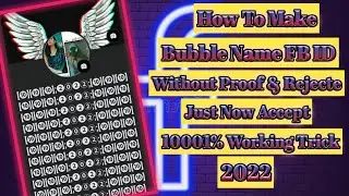 How To Make Facebook Bubble Name Account 2022 || How To Create Bubble Name Facebook Account 2022