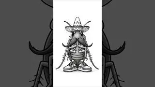 Drawing La Cucaracha from Italian Brainrot Animals #drawing #shorts #babifreitas #animation #art