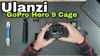 Лучший чехол для GoPro: клетка Ulanzi GoPro Hero 9 G9-4. Вмещает адаптер для микрофона GoPro, микрофон и подсветку.