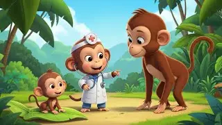 Five Little Monkeys Jumping on the Trampoline | Fun Counting Song for Toddlers to Sing and Learn