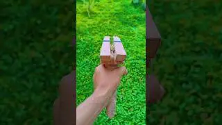 DIY WOODEN GUN: Twin Matchstick Gun #woodengun #diyslingshot #matchstickgun