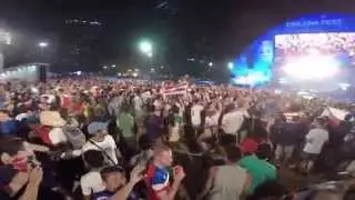 USA Fans at the World Cup 2014  Fan Fest Copacabana Rio de Janeiro