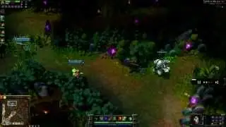 Shaco lvl 1 tripple kill - Perfect bait