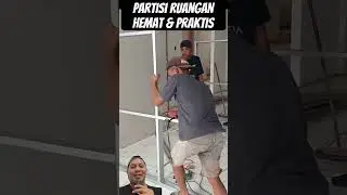 Cara buat partisi ruangan pakai rangka kanal c #shorts #diy #partisiruangan #kanalc #bajaringan