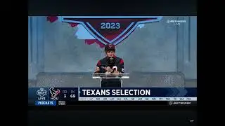 Ryan Trahan Announces the Texans Draft Pick | Texans