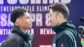 SHAKUR STEVENSON GIVES SHUICHIRO YOSHINO DEATH STARE IN FIRST FACE OFF!