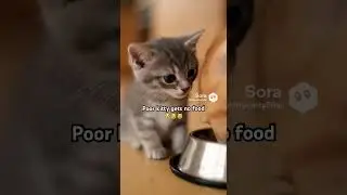 Poor kitty gets no food #cat #funnycats #ai #funny #cute #funnyanimal