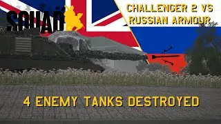 Challenger 2 clears RUSSIAN ARMOUR from NARVA | Squad Armour Gameplay