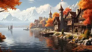 Autumn Fantasy Harbor | Celtic Music | Relaxing Folk Music, Stress Relief