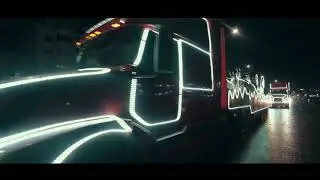 Caravan Coca-Cola, December 2019 in Bishkek, Kyrgyzstan.  Agency Creative Marketing Group.