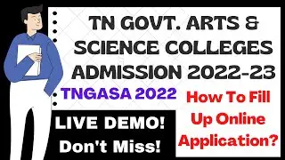 TNGASA 2022 Online Application Submission Live DEMO|TN Govt Arts & Science College Admission|TamilBR