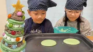 🎄🥞クリスマスツリーケーキ🧑‍🍳