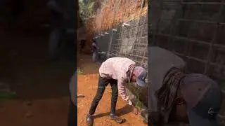 Retaining wall steel rebarred #trending #construction #works #ytshorts #trending