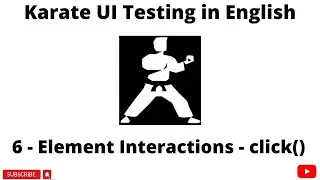 Use of click method in Karate | Karate UI Automation Testing Tutorials 4 Beginners | English | #6