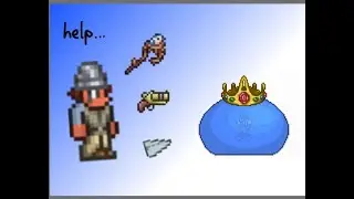 Fighting king slime with the most impractical weapons