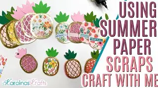 Using SUMMER Paper Scraps to Make Mini Cards and Journal Books, Using Scraps to make Embellishments