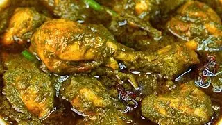 Dhaba Style Saag Wala Chicken | Palak Chicken Gravy | ढाबा जैसा पालक चिकन | Chandni with food 