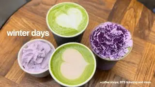 slow winter days | coffee shops, corporate life, BTS ticketing and olympic flame | army vlog