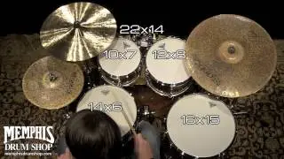 Yamaha Absolute Hybrid Maple Drum Set 22/10/12/16/14 - Gold Champagne Sparkle