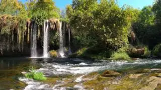 [4K] 1 HOUR Relaxing Waterfall Video Amongst the Trees