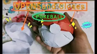 How to make a paper pokeball that opens. origami pokeball that opens (no music) #origamipokeball