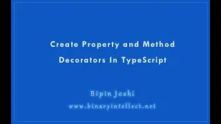 Create property and method decorators in TypeScript