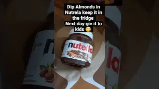 Almonds dipped in Nutella