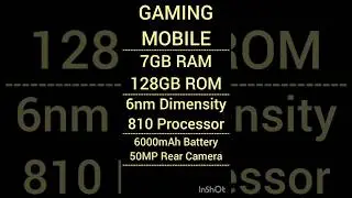🔥7GB RAM 128GB ROM🔥Dimensity 810 Processor | 6000mAh Battery | 50MP Rear Camera #gamingmobile