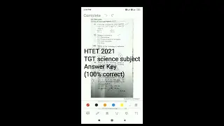 HTET TGT Science Answer key 3 January 2021 part 1.|