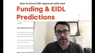 Funding and EIDL Predictions | Truth About EIDL Approvals