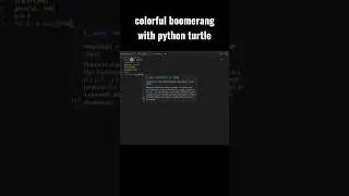 colorful boomerang with python turtle 🐢