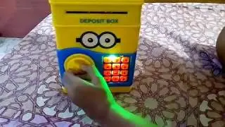 Minions money bank, minion toys| with security code | piggy bank|gifting idea