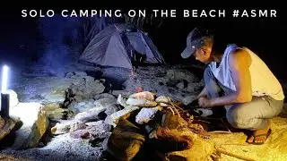 EXTREME Solo Beach Camping Surviving the Night with PRIMITIVE Fire Skills | #Nilwella #camping #asmr