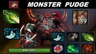 DOTA 2 PATCH - 7.19D, DENDI MONSTER PUDGE 8.5k HP ITEM BUILD