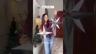 Eight sided star making from paper crafting for Christmas decoration #shorts #ytshorts #diy #star