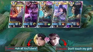 YOUTUBERS + GLOBAL PLAYERS TARGET LOCKED THIS COUPLE😹 IMMORTAL RANK(must watch)- MOBILE LEGENDS