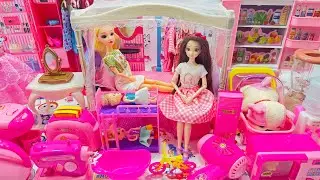 [🐰toy asmr🐰] Adorable Barbie Doll PlaySet ASMR All-Pink Room Toys Satisfying with Unboxing