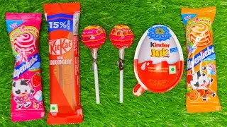 ASMR Eating Chocolate Lollipop 🍭 & Ice Cream &ndash; Rainbow Food & Dessert Challenge