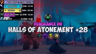 +28 Halls of Atonement | DESTRO WARLOCK IS BUSTED | Vengeance DH | Shadowlands M+ season 3