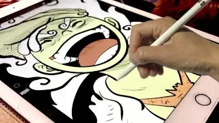 Speed drawing Gear 5 Luffy | Onepiece procreate art