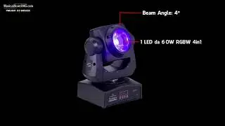 Testa Mobile Beam a LED 60W RGBW 4in1by SOUNDSATION - TWILIGHT 60 ENDLESS