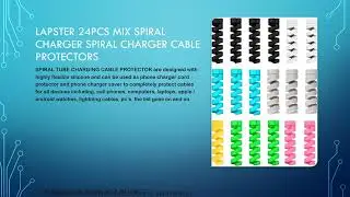 Lapster 24pcs Mix Spiral Charger Spiral Charger Cable Protectors