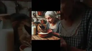 POOR GRANDMA SAVES A HOMELESS CAT!!😨😨 #shorts #ai #cat #shortsvideo #animation #homeless #animals
